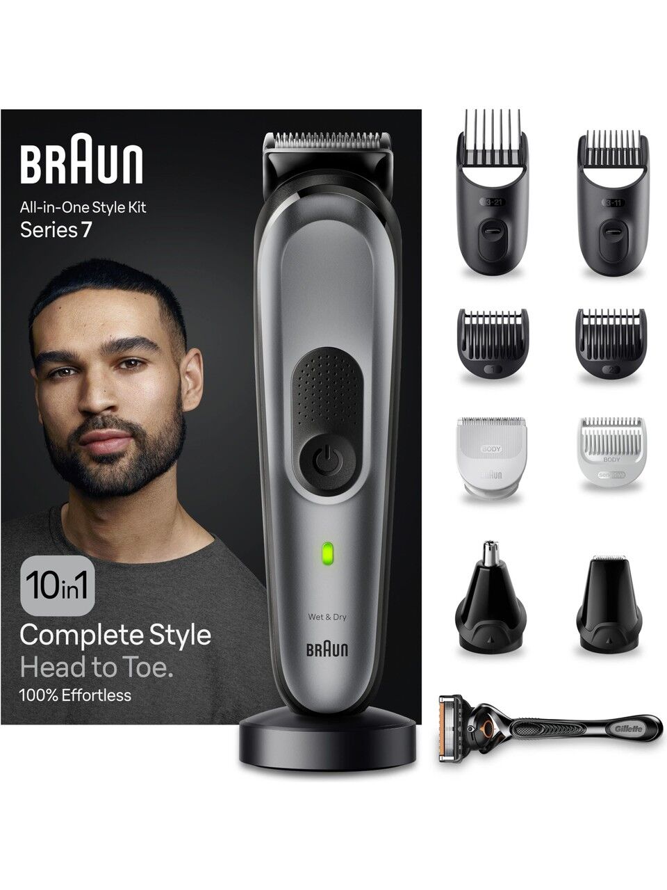 Braun Series 7 MGK7420 Hepsi Bir Arada Şekillendirme Seti, 10’u 1 Arada Erkek Bakım Kiti