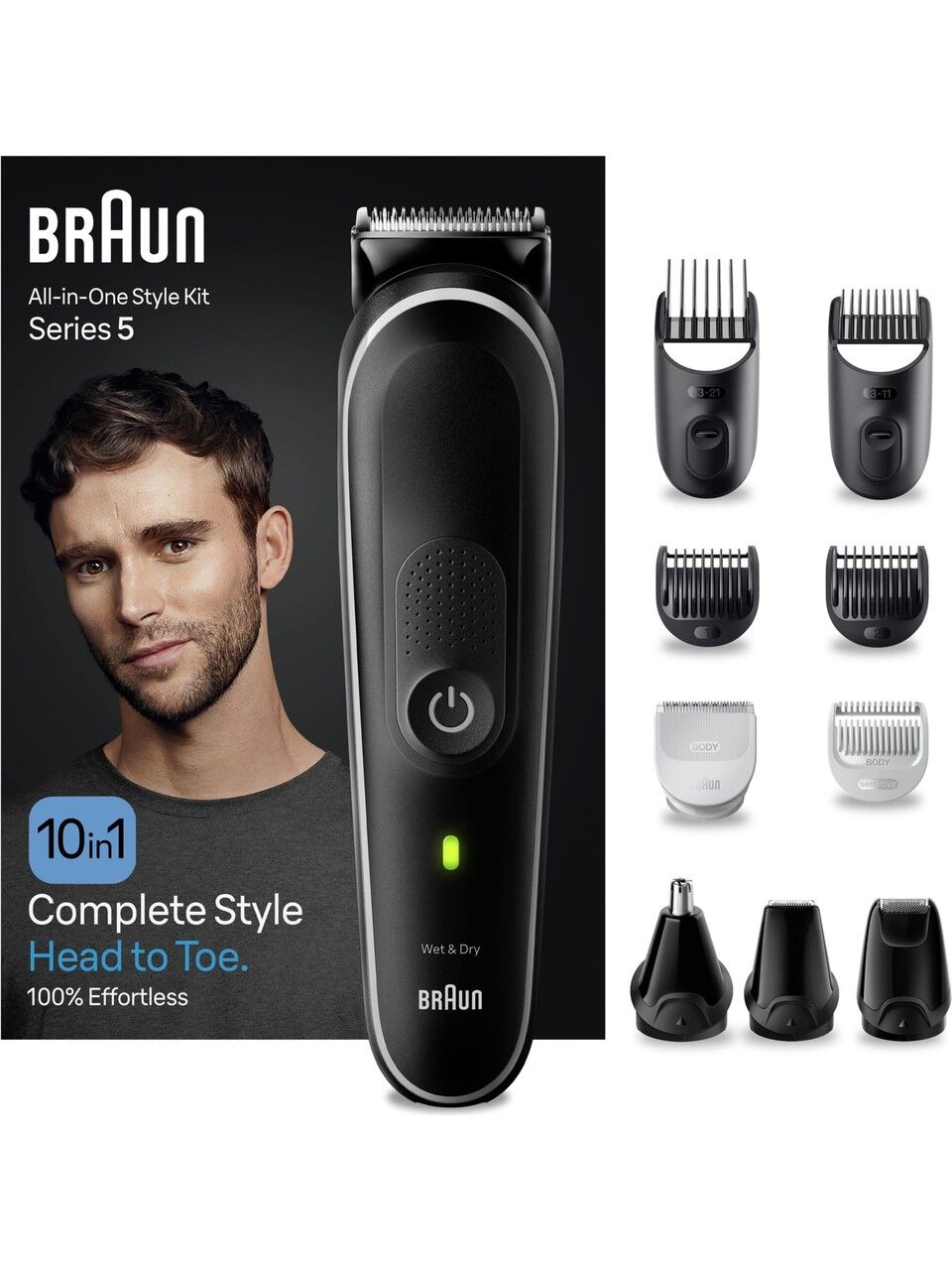 Braun Series 5 MGK5440 Hepsi Bir Arada Şekillendirme Seti, 10’u 1 Arada Erkek Bakım Kiti